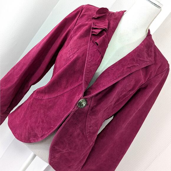 Women's Pink Leather Jacket - Picture 1 of 14